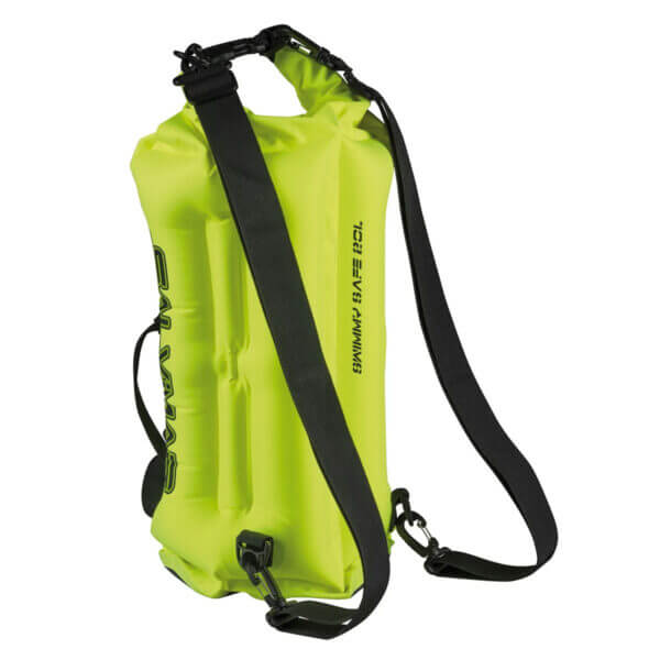 Swimmy safe bag in yellow - strap view