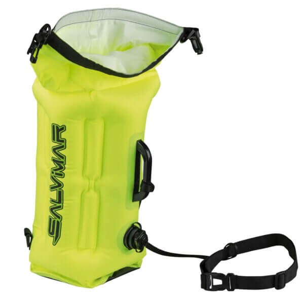 Swimmy safe bag in yellow - open view